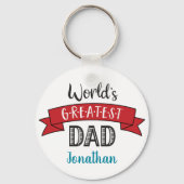 Der Bestste Vater der Welt, kühne moderne Typograf Schlüsselanhänger (Vorderseite)