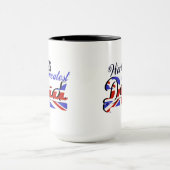 Der bestste Vater der Welt mit englischer Flagge Tasse (Zentrum)