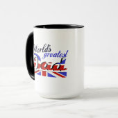 Der bestste Vater der Welt mit englischer Flagge Tasse (Vorderseite Links)