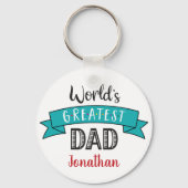 Der Bestste Vater der Welt Moderne Typografie Türk Schlüsselanhänger (Vorderseite)