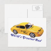 Der Bestste Vater der Welt Postkarte (Vorne/Hinten)