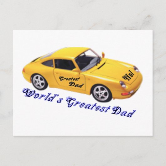 Der Bestste Vater der Welt Postkarte (Vorderseite)