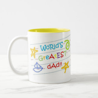 Der bestste Vater der Welt! Zweifarbige Tasse