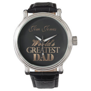 Der bestste Vater-elegantes Schwarzes der Welt und Armbanduhr