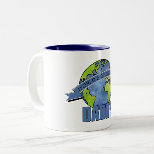 Der bestste Vati der Welt Zweifarbige Tasse (Vorderseite Links)