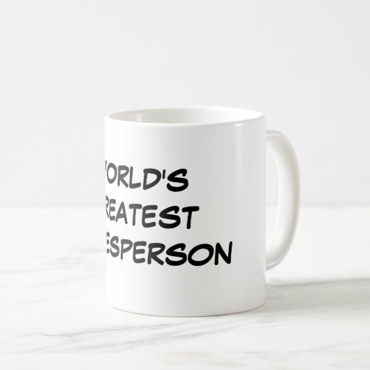 Der bestste Verkäufer-" Tasse "der Welt (VorderseiteRechts)