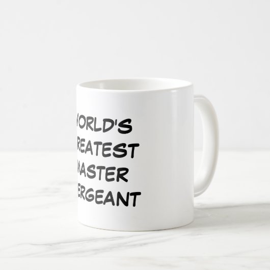 Der bestste Vorlagensergeant" Tasse "der Welt (VorderseiteRechts)