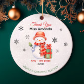 Der bestste Weihnachtsschneemann der Welt Keramik Ornament