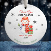 Der bestste Weihnachtsschneemann der Welt Keramik Ornament