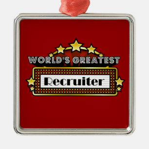 Der bestste Werbeoffizier der Welt Silbernes Ornament