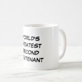 Der bestste zweite Leutnant" Tasse "der Welt (VorderseiteRechts)