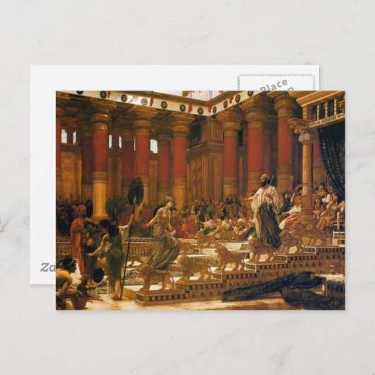 Der Besuch der Königin von Sheba bei König Salomon Postkarte (Vorne/Hinten)