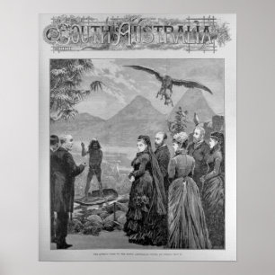 Der Besuch der Königin zum australischen Poster