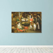 Der Besuch des Bauernhofs Leinwanddruck (Insitu (Holzboden))