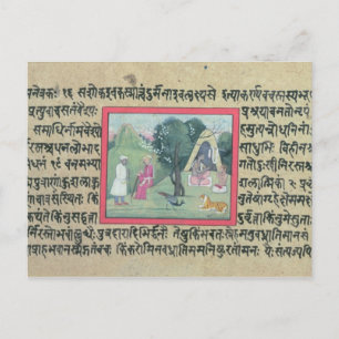 Der Besuch eines Rajput-Häuptlings bei einem Einsi Postkarte