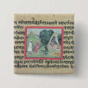 Der Besuch eines Rajput Leiters zu einem Button
