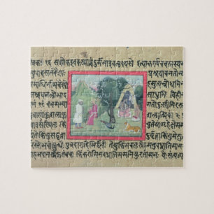 Der Besuch eines Rajput Leiters zu einem Puzzle