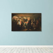 Der Besuch eines Zauberers bei einer Bauernhochzei Leinwanddruck (Insitu (Holzboden))