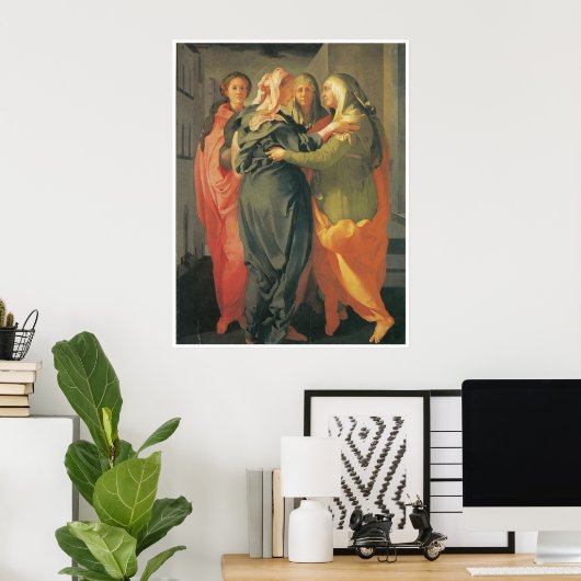 Der Besuch - Jacopo Da Pontormo Canvas Print Poster (Heimbüro)