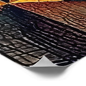 Der Besuch - Minimalistische kubistische Vision Poster (Ecke)