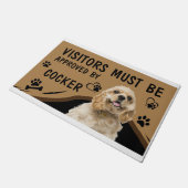 Der Besuch muss von Springer Cocker genehmigt werd Fußmatte (Schrägansicht)