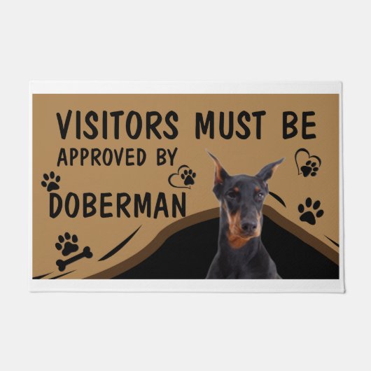 Der Besuch muss von Springer Doberman genehmigt we Fußmatte (Vorderseite)