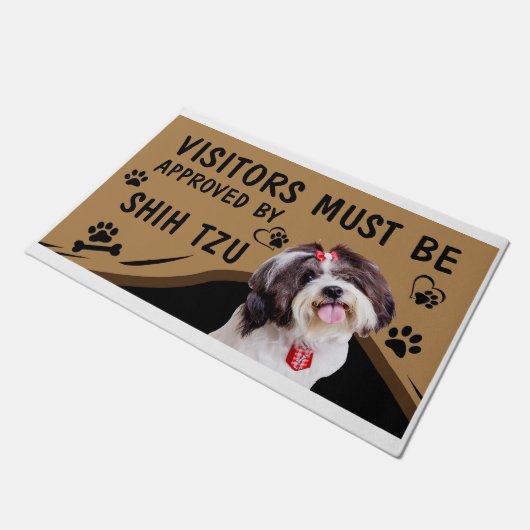 Der Besuch muss von Springer Shin Tzu genehmigt we Fußmatte (Schrägansicht)