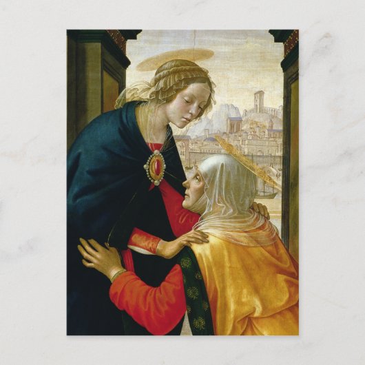 Der Besuch von 1491 Postkarte (Vorderseite)