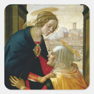 Der Besuch von 1491 Quadratischer Aufkleber