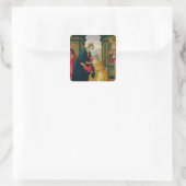Der Besuch von 1491 Quadratischer Aufkleber (Tasche)