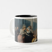 Der Besuch von Monsieur und von Madame Necker Zweifarbige Tasse (Vorderseite Links)