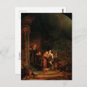 Der Besuch von Rembrandt Postcard Postkarte (Vorne/Hinten)