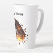 "Der Besucher" Asteroiden kosmischen Design Latte Milchtasse (Rechte Ecke)