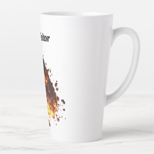 "Der Besucher" Asteroiden kosmischen Design Latte Milchtasse (Rechts)