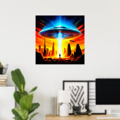 Der Besucher kommt an Poster (Heimbüro)