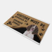 Der Besucher muss von Springer Spaniel Hund genehm Fußmatte (Schrägansicht)
