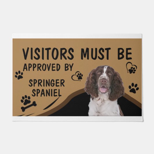 Der Besucher muss von Springer Spaniel Hund genehm Fußmatte (Vorderseite)