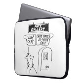 Der Besucher wird von Schildern in einer Kunstgale Laptopschutzhülle (Vorderseite Links)