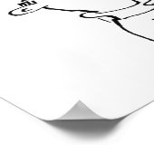 Der Besucher wird von Schildern in einer Kunstgale Poster (Ecke)