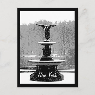 Der Bethesda-Brunnen im Winter Postkarte