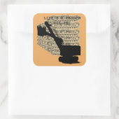 Der Betriebsingenieur für die Shovel im Nordwesten Quadratischer Aufkleber (Tasche)