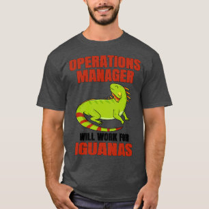 Der Betriebsleiter arbeitet für Iguanas T-Shirt