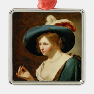 Der Betrothal: Die Braut, c.1630 Silbernes Ornament