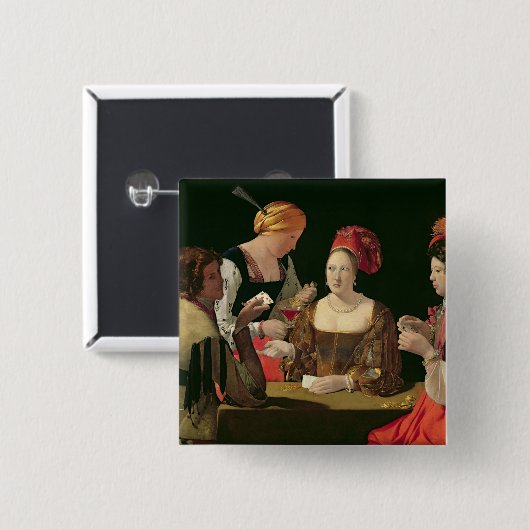 Der Betrüger mit dem Pik-Ase Button (Vorne & Hinten)