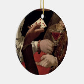 Der Betrüger mit dem Pik-Ase, Detail von Keramik Ornament (Rechts)