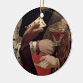 Der Betrüger mit dem Pik-Ase, Detail von Keramik Ornament (Links)