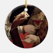 Der Betrüger mit dem Pik-Ase, Detail von Keramik Ornament (Hinten)