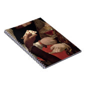 Der Betrüger mit dem Pik-Ase, Detail von Notizblock (Rechte Seite)