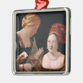 Der Betrüger mit dem Pik-Ase Silbernes Ornament (Links)