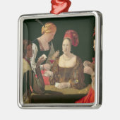 Der Betrüger mit dem Pik-Ase Silbernes Ornament (Links)